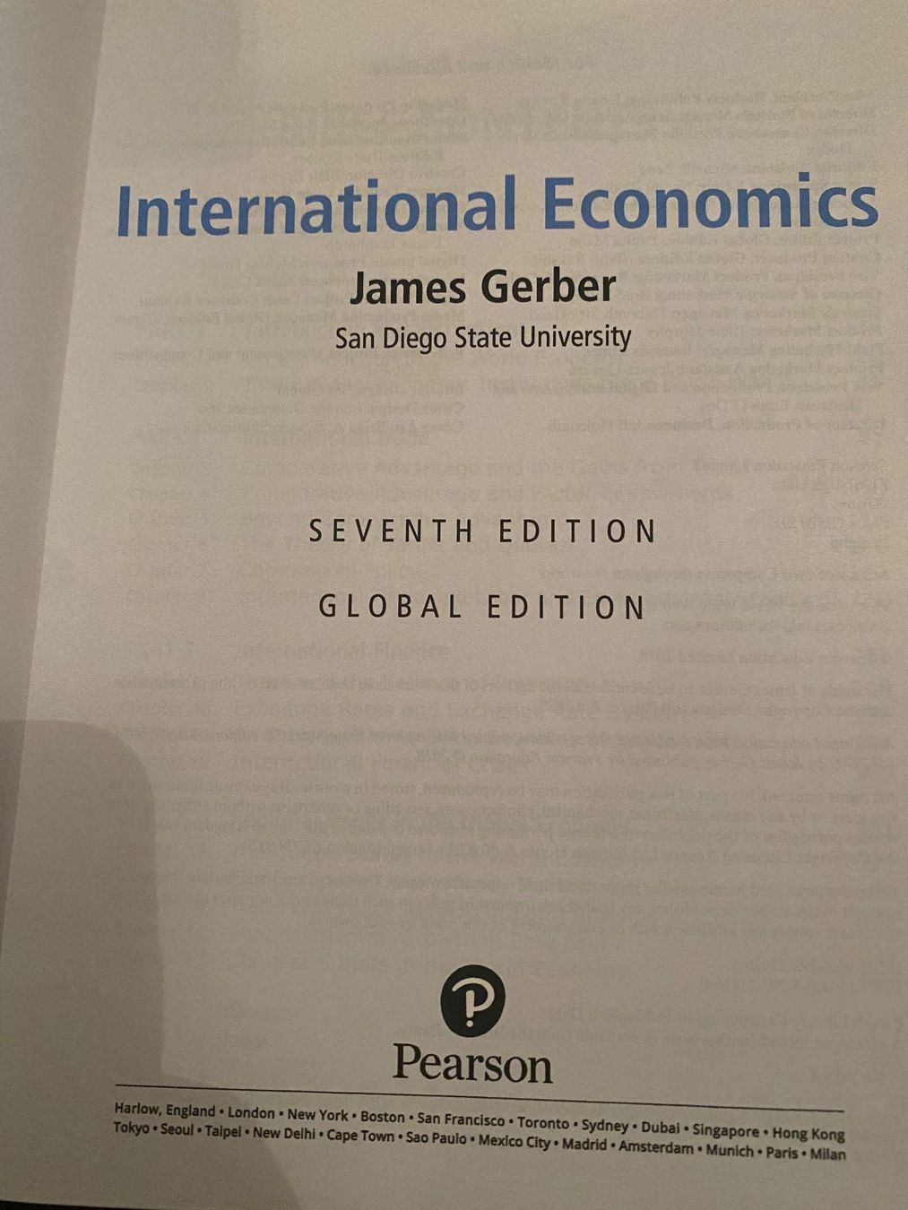 Bücher: Buch: International Economics v. Gerber – Gebraucht aus Lüchingen von LIDB 1