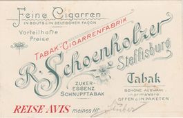 Cigarren-Werbung Reise Avis sehr dekorativ