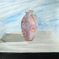 Aquarell: Die Vase