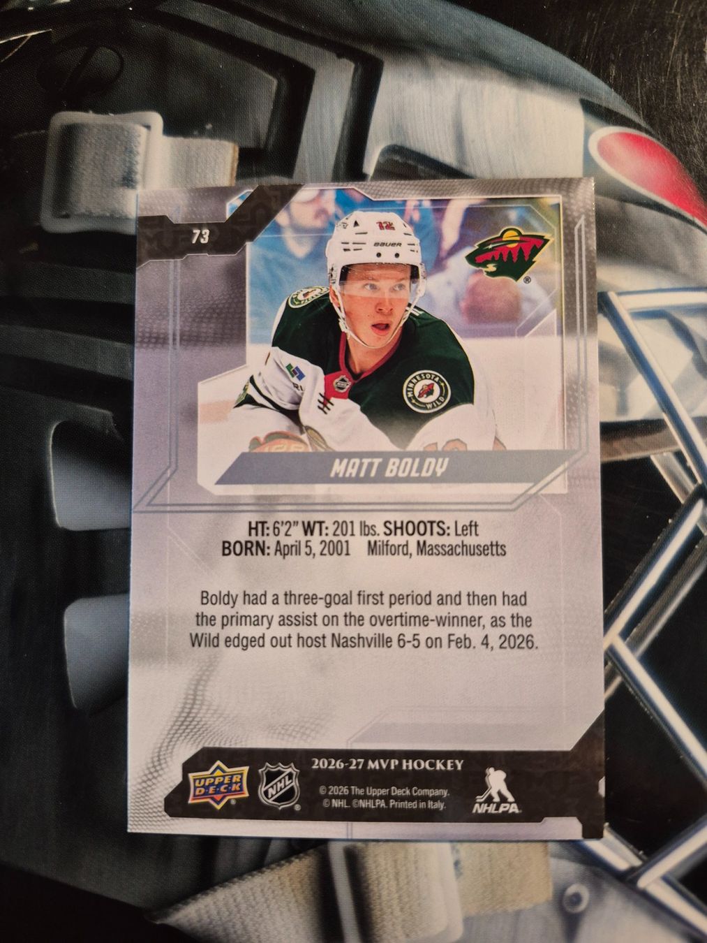 NHL Carte collezionabili: NHL Matt Boldy Minnesota Wild – Usato da Treiten venduto da Sauber73 1