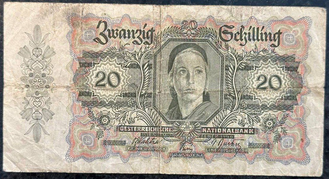 Banconote: Seltene 20 Schilling Banknote von 1946 – Usato da Beringen venduto da Mantafisch1