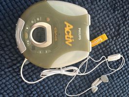 Philips Activ ESA45 Portable CD Player – Geprüft & Neue Kopf