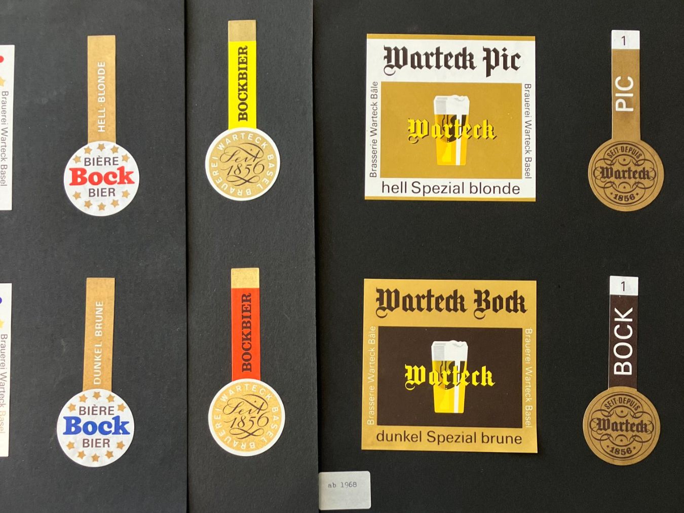 Sticker: diverse Etiketten Warteck Bockbier etc. Basel – Usato da Basel venduto da djwwpp 2