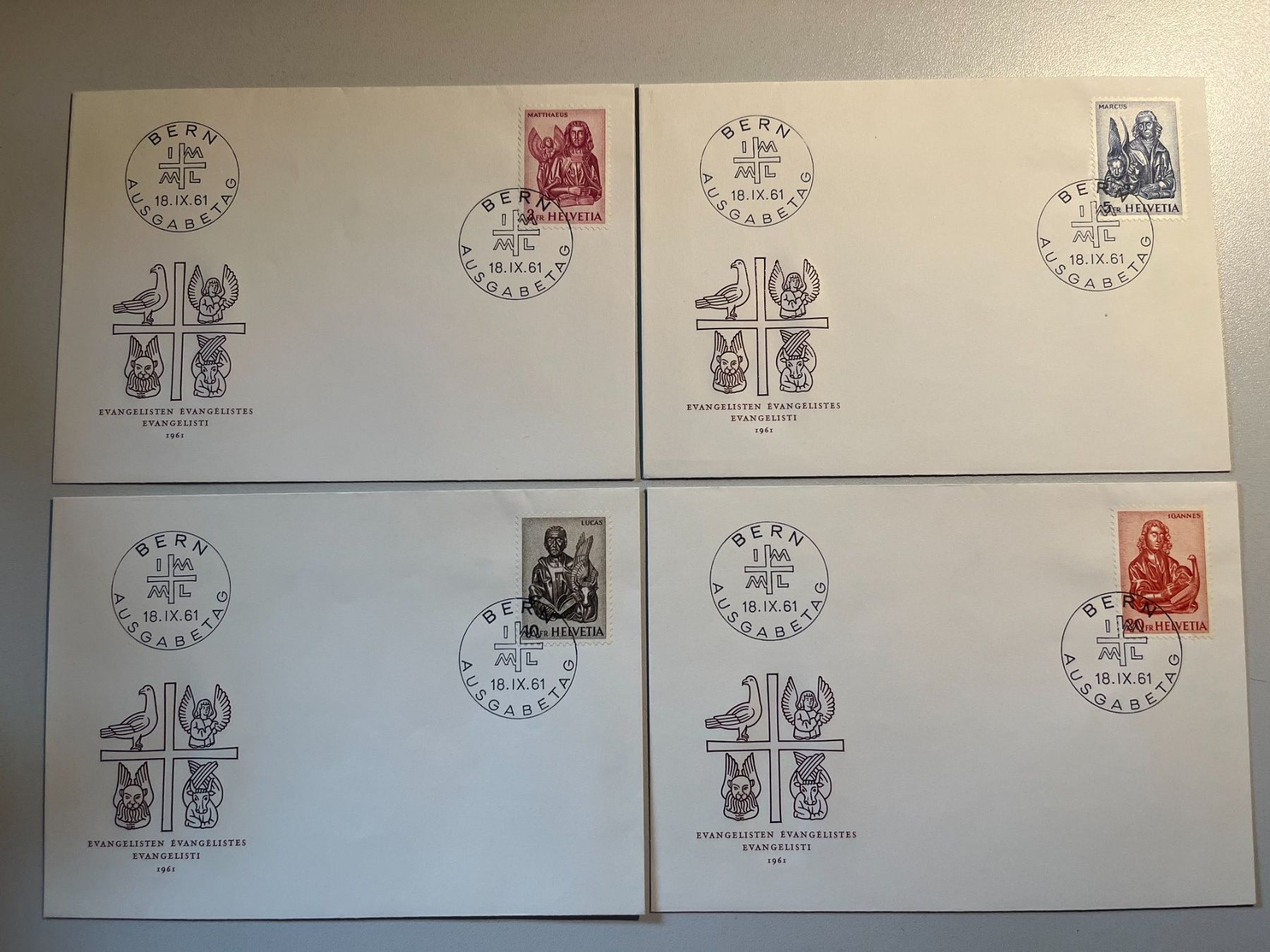 Tutti i francobolli: 4 FDC 1961 selten einzeln – Nuovo (secondo la descrizione) da Arch venduto da Noah819