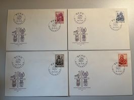 4 FDC 1961 selten einzeln