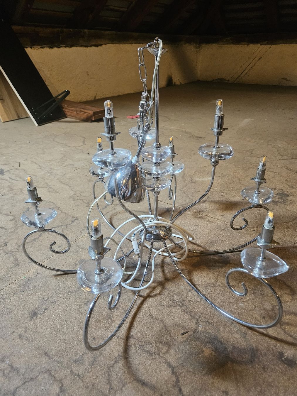 Lampadari & plafoniere: Kronleuchter Chrom silberfarben elektrisch – Usato da Zürich venduto da Annde 1