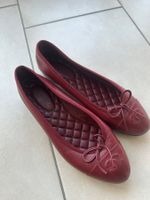 Ballerines Chanel cuir bourgundy/ bordeaux/rouge taille 39.5