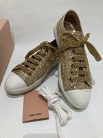 Miu Miu Prada sneaker N.36 GOLD GLITTER