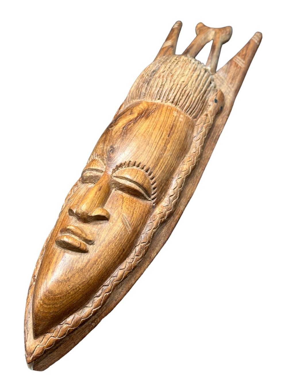 Internationale Kunst: Masque africain en Bois Massif d'Iroko du Zimbabwe – Gebraucht aus Morges von mod_5dxq 6