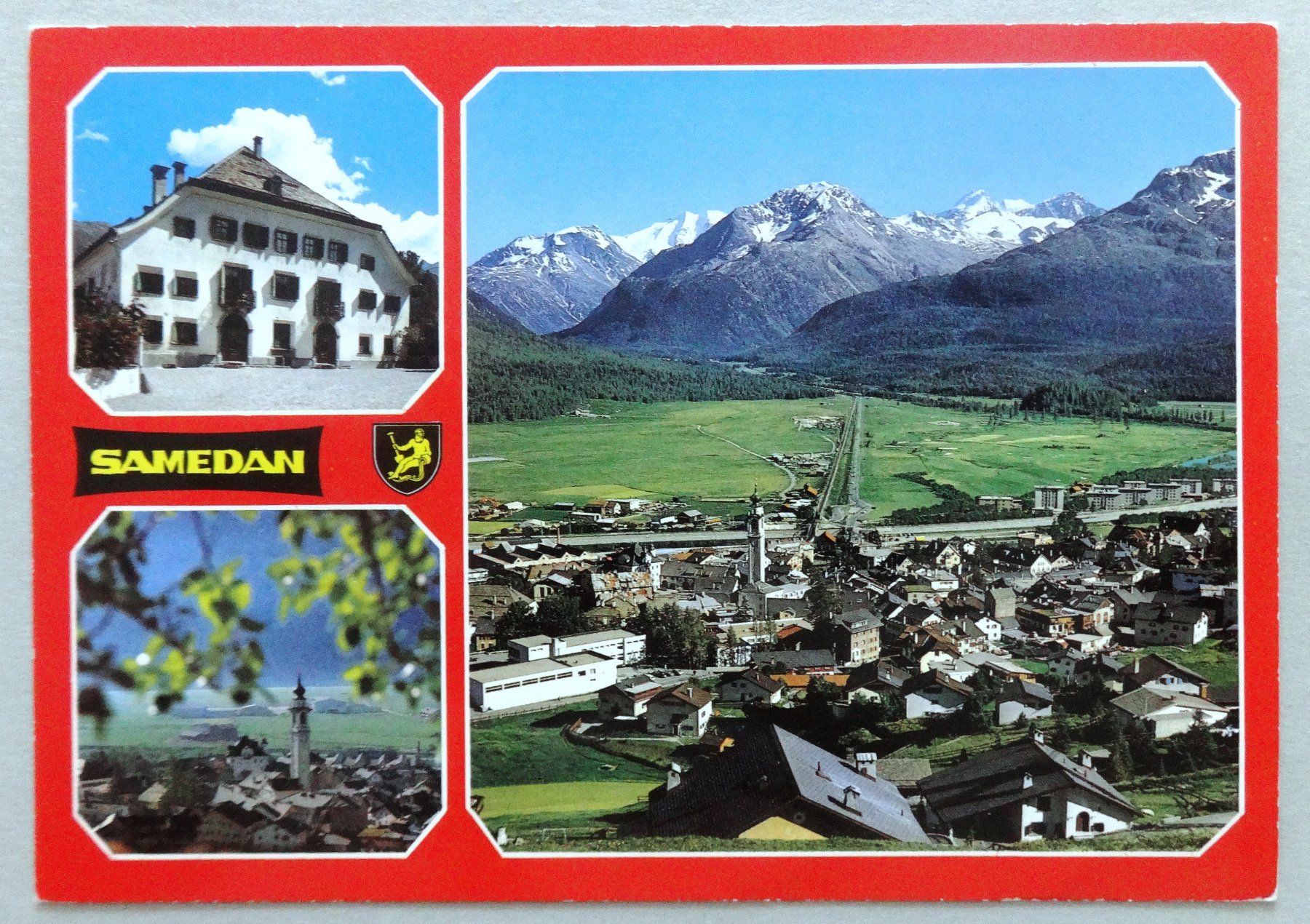 Ansichtskarten: Samedan 1730 m ü.M., Oberengadin – Gebraucht aus Fétigny von Billy2miny