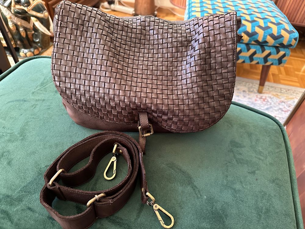Fantini Pelletteria woven leather bag - brown (Gebraucht) in Genève für ...