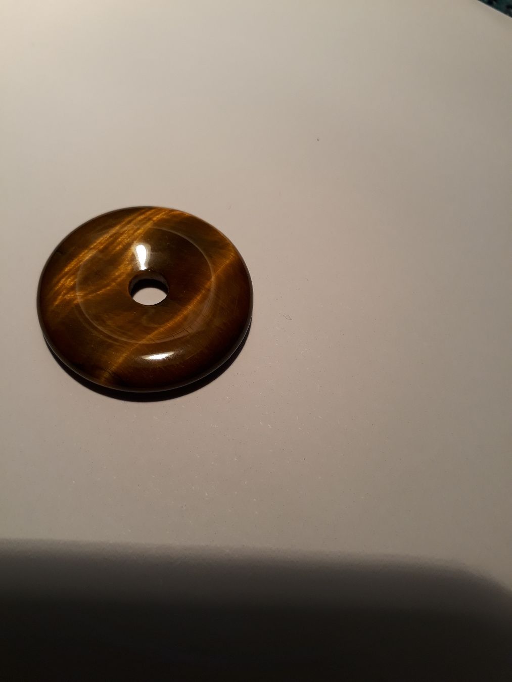 Minerali & Pietre curative: Tigerauge Pi-Ring oder Donut – Nuovo e nell'imballaggio originale da Zürich venduto da Gillheri 3