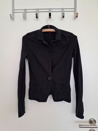 Bequemer Blazer schwarz Gr. XS von Tom Tailor Demin