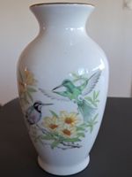Porzellan Vase Blumen-Vögel Motiv guter Zustand