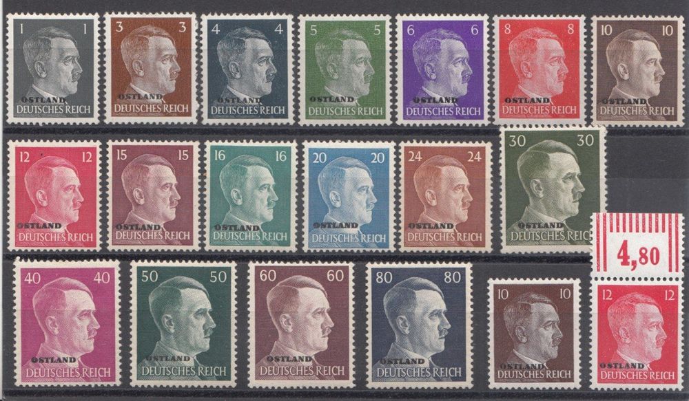 Tutti i francobolli: DR Besetzungsausgaben Ostland 1941 postfrisch – Usato da Bürglen TG venduto da StampGraf