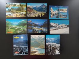 Engelberg: 9 alte Ansichtskarten, ab 1966