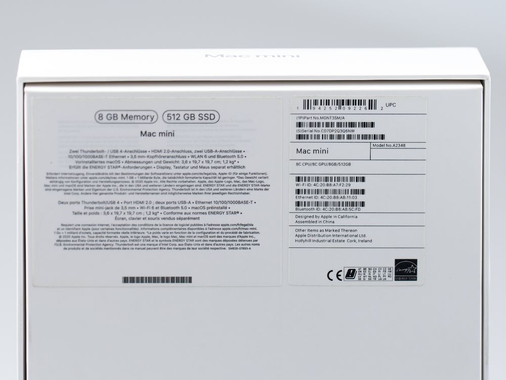 Apple Mac mini M1 (2020) - 8GB RAM, 512GB OVP Top Zustand