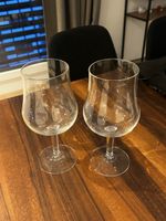 6 Gläser Tulpenform Glas Kelchglas wenig gebraucht