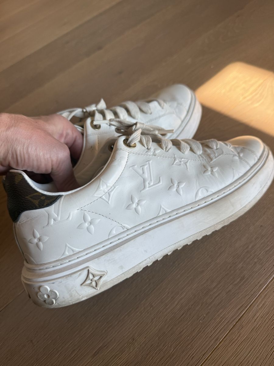 Louis Vuitton Herrenschuhe: Louis Vuitton Sneaker weiss Leder Monogram gebraucht – Gebraucht aus Meilen von Dievondort 3