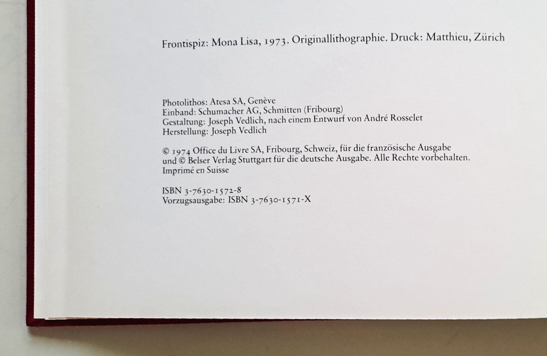 Libri: Paul Wunderlich: Lithographien 1959-1973. 3 Or.Lith. No.759 – Usato da Zürich venduto da archiphil 3