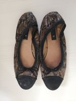 🤩MANGO LEDER BALLERINA-SCHUHE, GEBRAUCHT, DURCHGELAUFEN