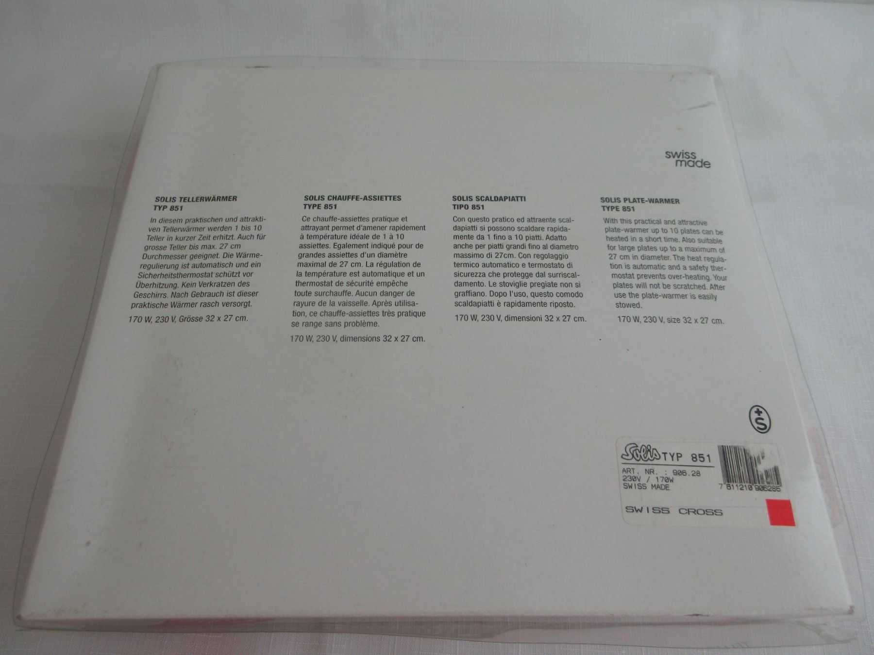 Solis Elettrodomestici da cucina: Tellerwärmer Solis Design Collection rot – Usato da Binningen venduto da Oldfashion 4