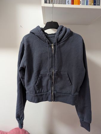 Felpa con cappuccio Brandy Melville blu