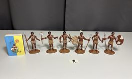 Vintage Zulu Krieger Plastikfiguren (6 Stk.)