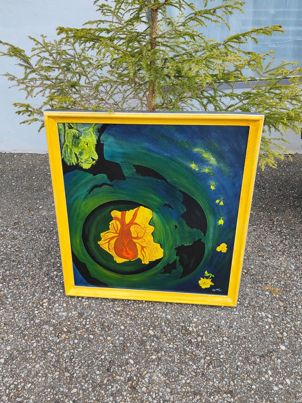 Dipinti: Ölbild "Lion" – Usato da Lichtensteig venduto da legasto08
