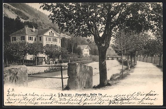 Cartes postales: AK Fleurier, Hotel Belle Ile, 1904 – D'occasion à Berlin par bartko-reher
