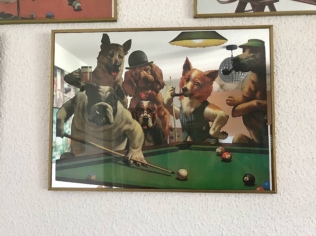 Miroirs: Miroirs - chiens jouant au billard – D'occasion à Sion par hoo_pm95 2