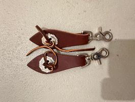 Slobber Straps für Split Reins mit Concho und Snap