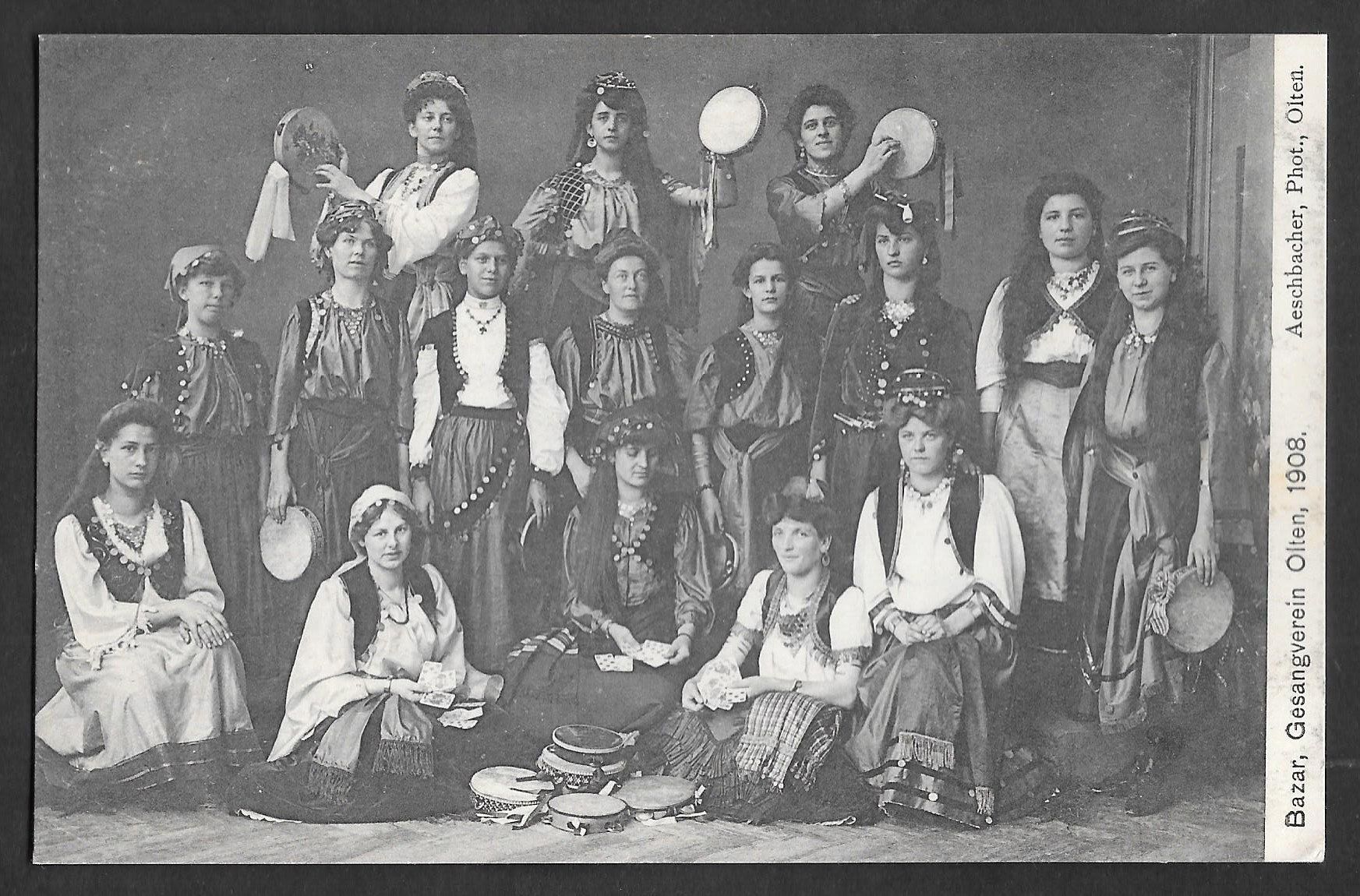 Cartoline postali: Olten Bazar Gesangverein  1908 – Usato da Olten venduto da clotaldi