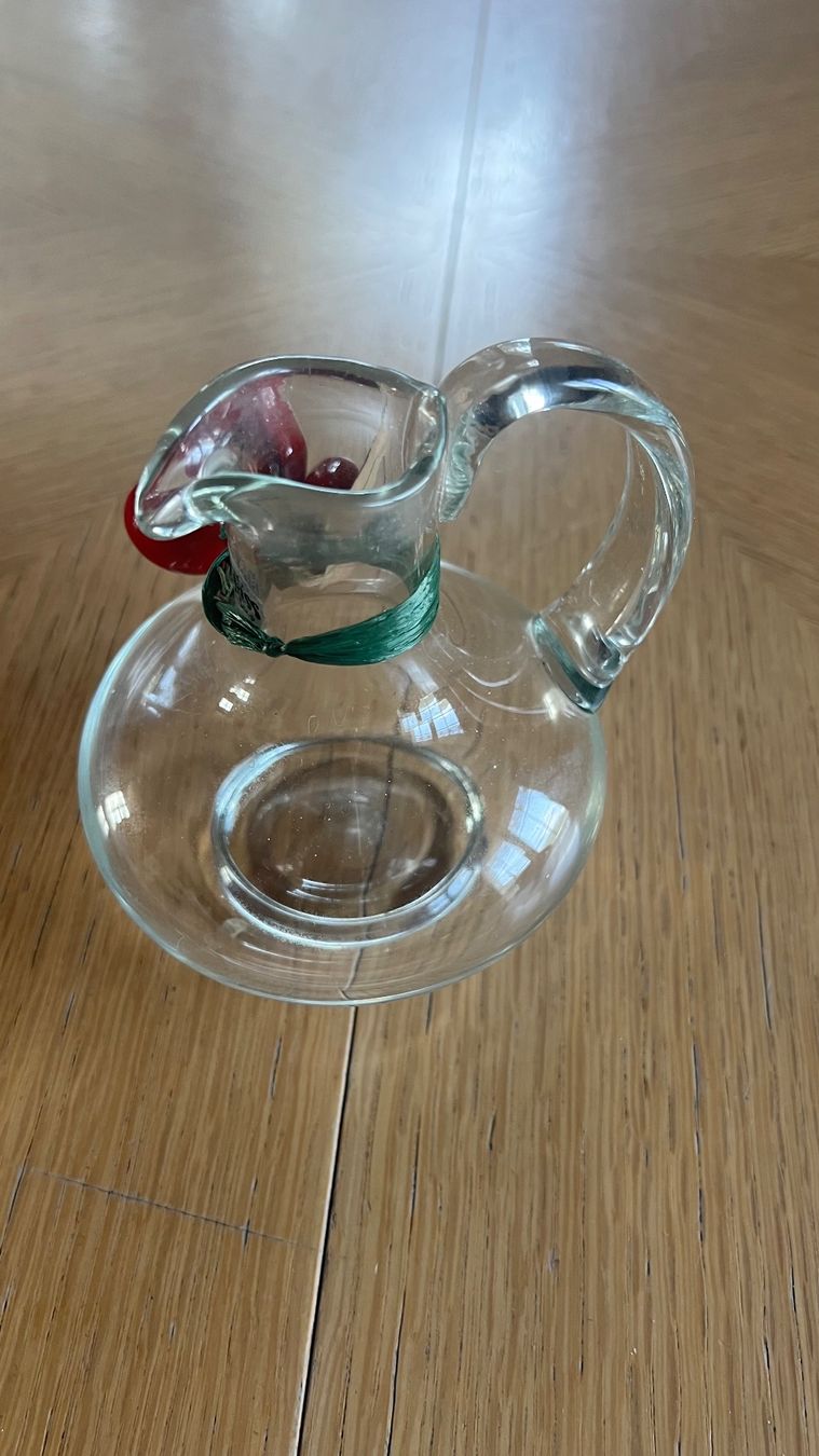 Caraffe: Glaskaraffe mit Kirschen – Usato da Schübelbach venduto da Dolly990_2 1