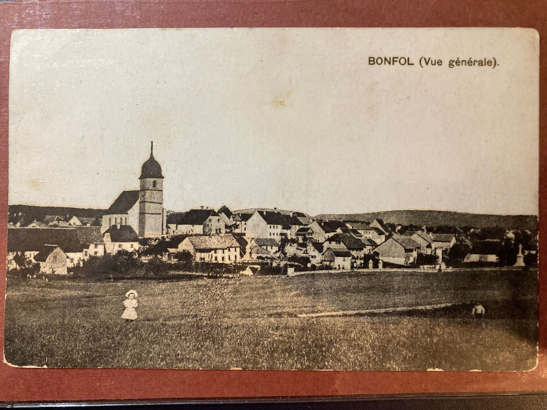 Cartoline postali: Bonfol (Vue général) 1918 – Usato da Orvin venduto da Pyaeschli