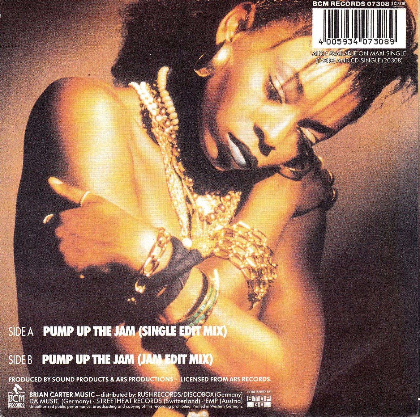 Schallplatten: Technotronic Vinyl Single von 1989 – Gebraucht aus Volketswil von Abcrecords 1