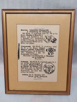 Gerahmter Druck historische deutsche Marken - Rahmen 34x42