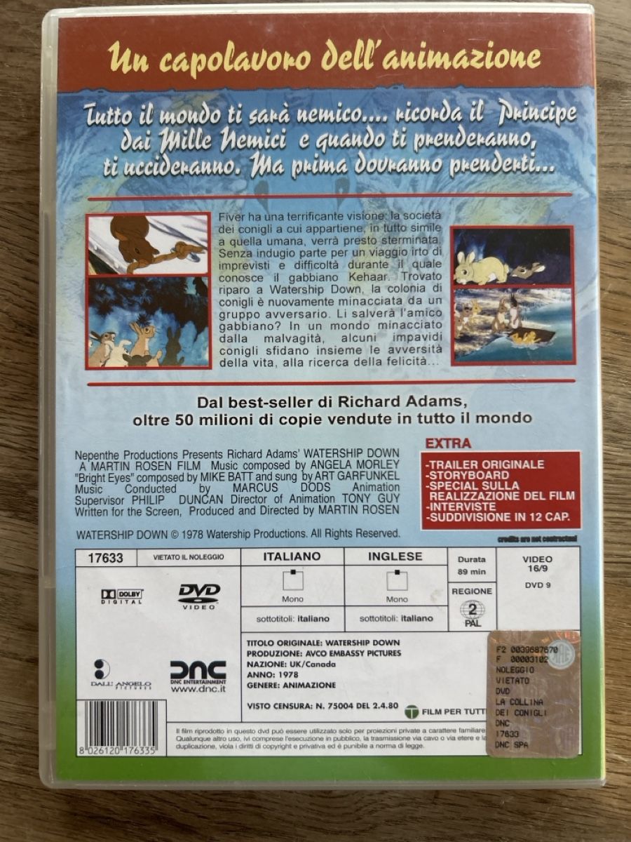Tutti i DVDs: Watership Down DVD - Richard Adams' Classic Tale – Usato da Lugano venduto da bad_2t9b 1