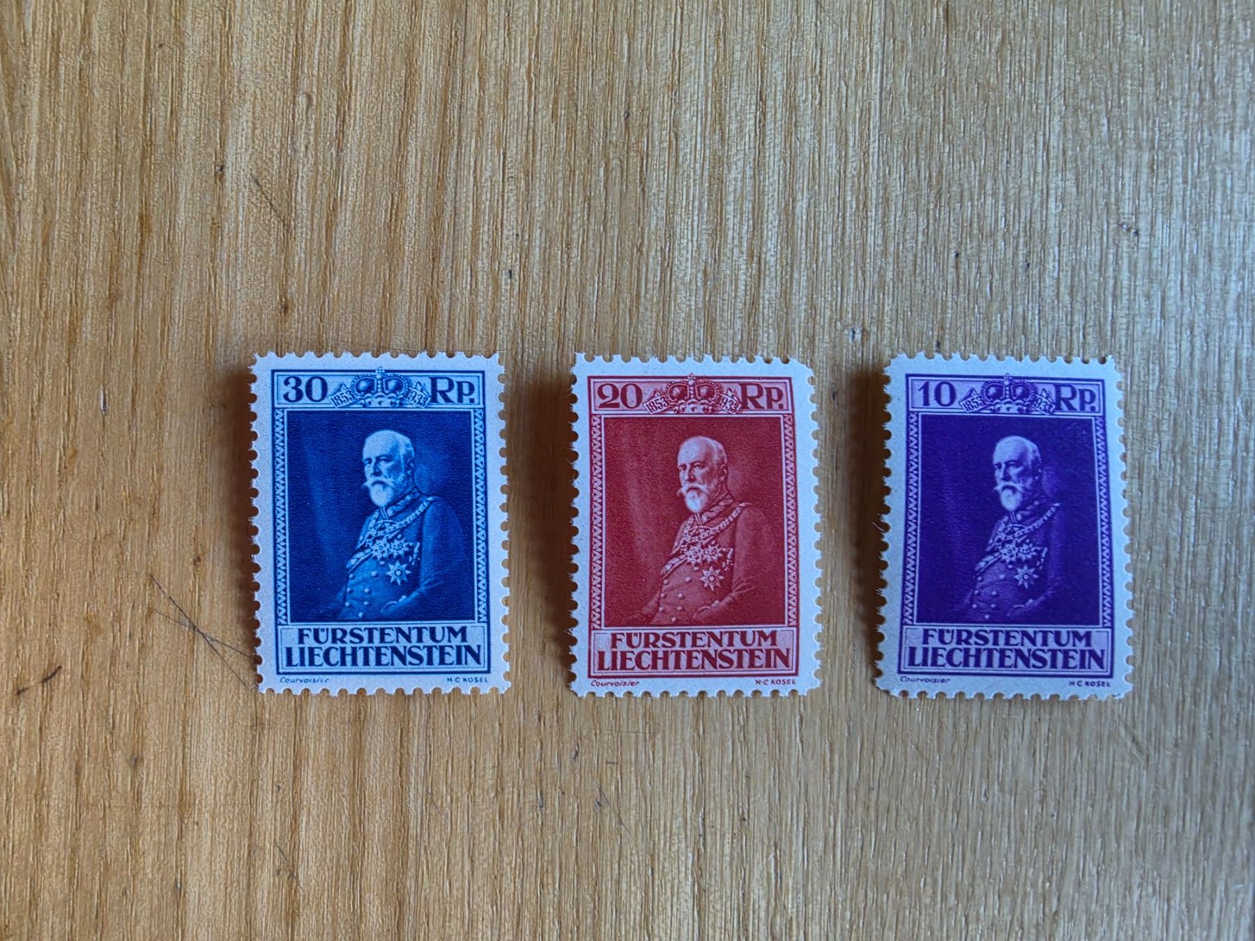 Tutti i francobolli: Liechtenstein Znr 101-103 postfrisch – Usato da triesenberg venduto da wisi369