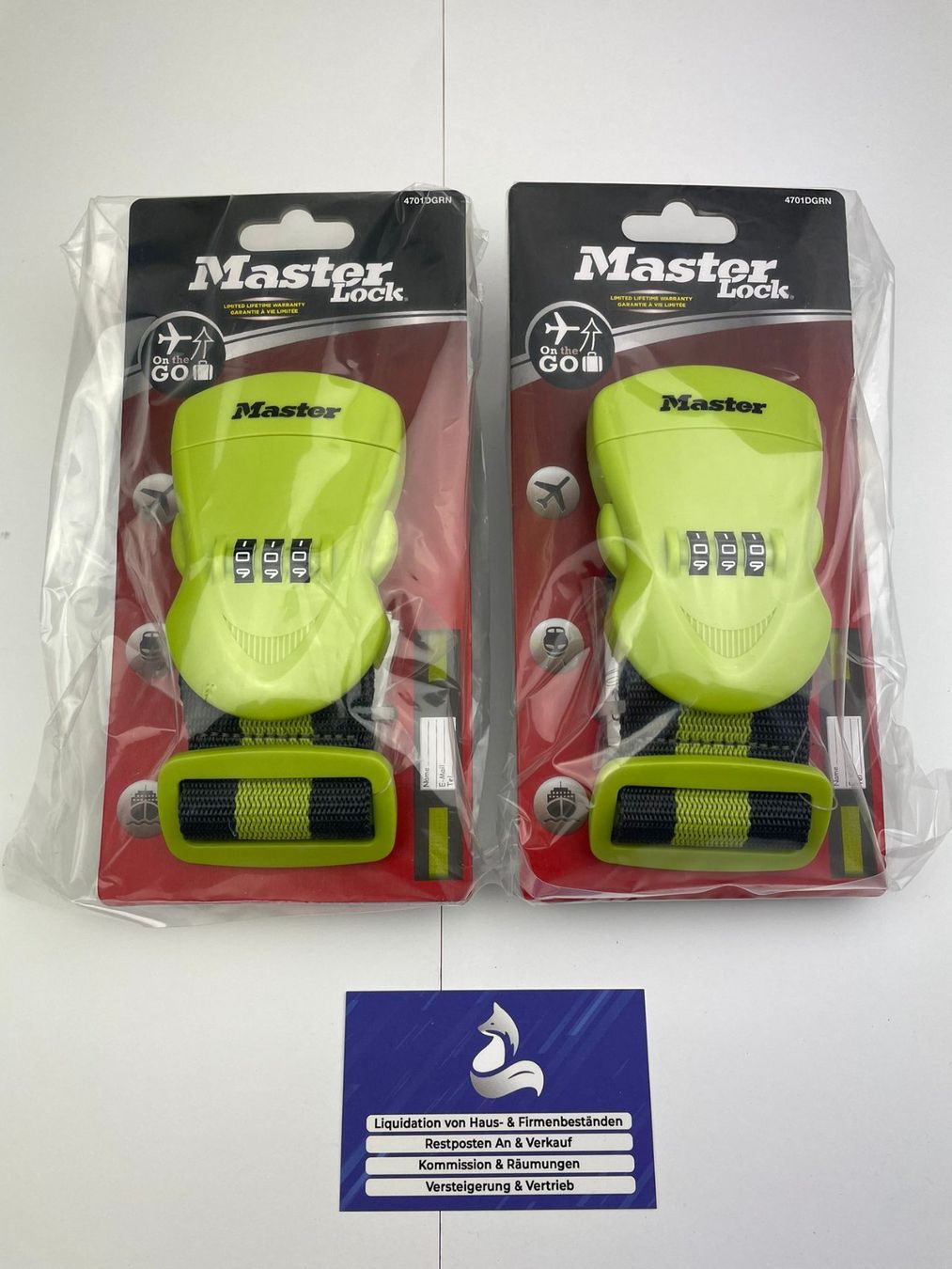 Schlösser: 2x Masterlock - Reiseschloss Kofferband, Gepäckgurt – Neu und originalverpackt aus Wängi von LiqKojote