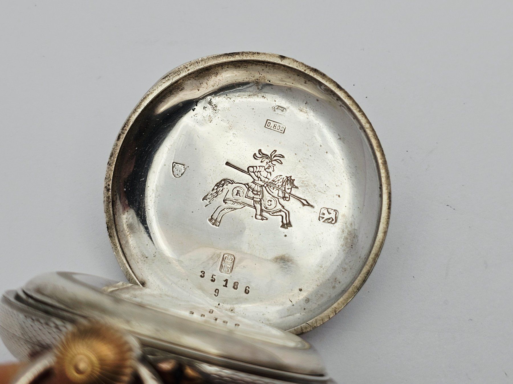 Orologi: Antike Savonette Taschenuhr 800 Silber – Usato da Bassersdorf venduto da AnkerWatch 2