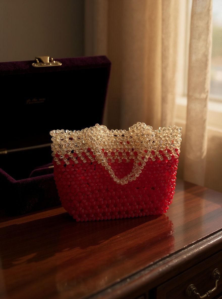 Borse da donna: Pochette aus Kristallperlen in Handarbeit – Nuovo e nell'imballaggio originale da canobbio venduto da barbarb 5