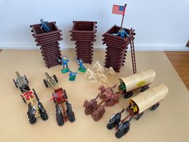 Western Set Planwagen Kanonen JEAN HÖFLER W. GERMANY 70er