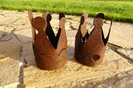 lot 2  X couronne en fer   set 2 X Krone  Metall