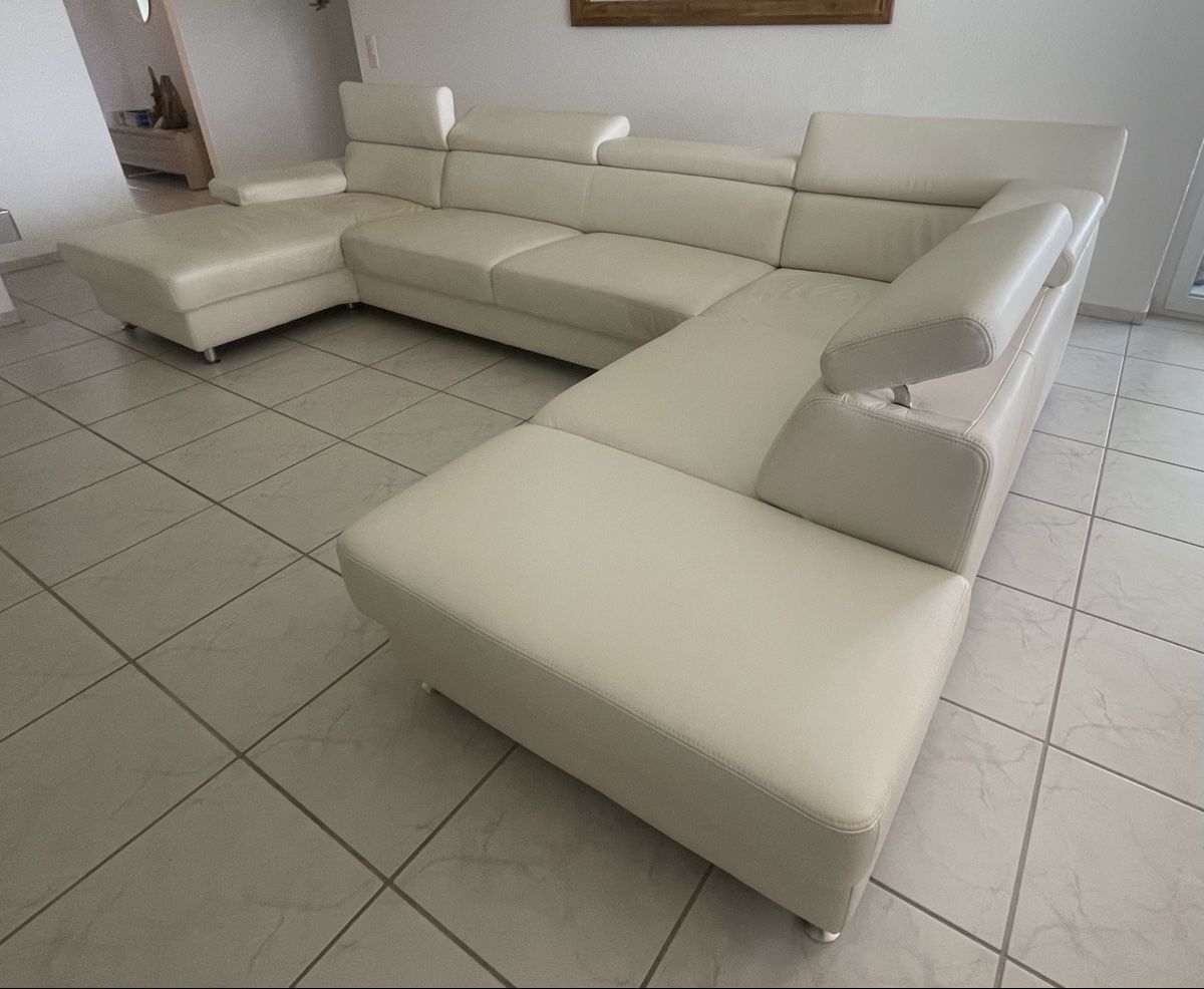 Divani: Hochwertiges Ledersofa weiss – Nuovo (secondo la descrizione) da Goldingen venduto da Wolfi04 2