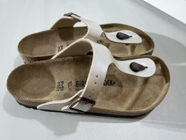Sandales Birkenstock Gizeh blanc nacré taille 37 neuf