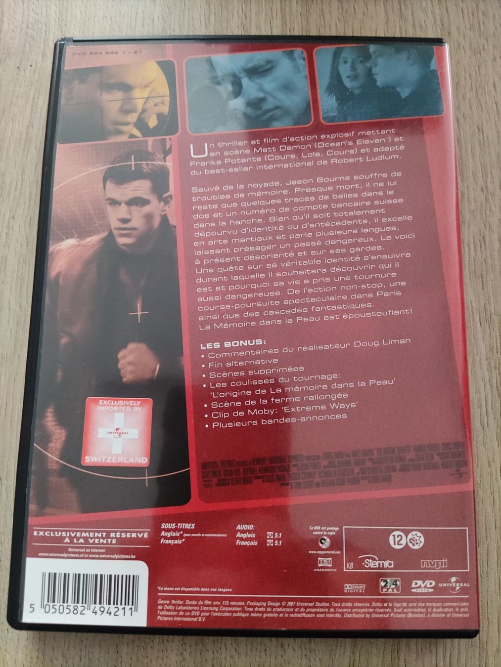 Tutti i DVDs: DVD La mémoire dans la peau – Usato da Tentlingen venduto da Dr_Snake 1