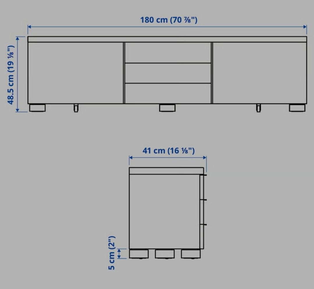 Ikea Mobili TV: Tv Möbel, Sideboard, Ikea Besta burs, weiss – Usato da Niederbipp venduto da filou0711 2