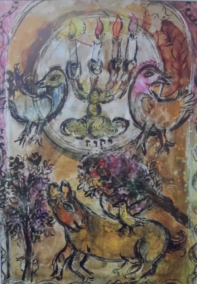 Grafica & Litografie: Marc Chagall  "Der Esel Issaschars" OFFSETREPRO – Usato da Nennigkofen venduto da Sommersonnen 1