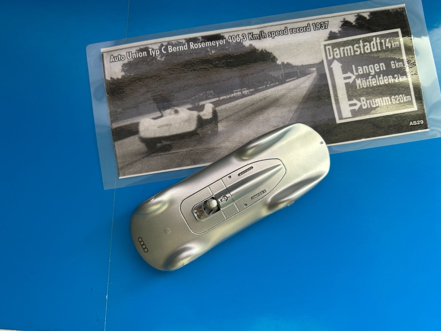 Brumm Voitures modèles: BRUMM Auto Union Typ C Bernd Rosemeyer Speed Record 1937 – Neuf (Voir description) à Neerach par Ropa
